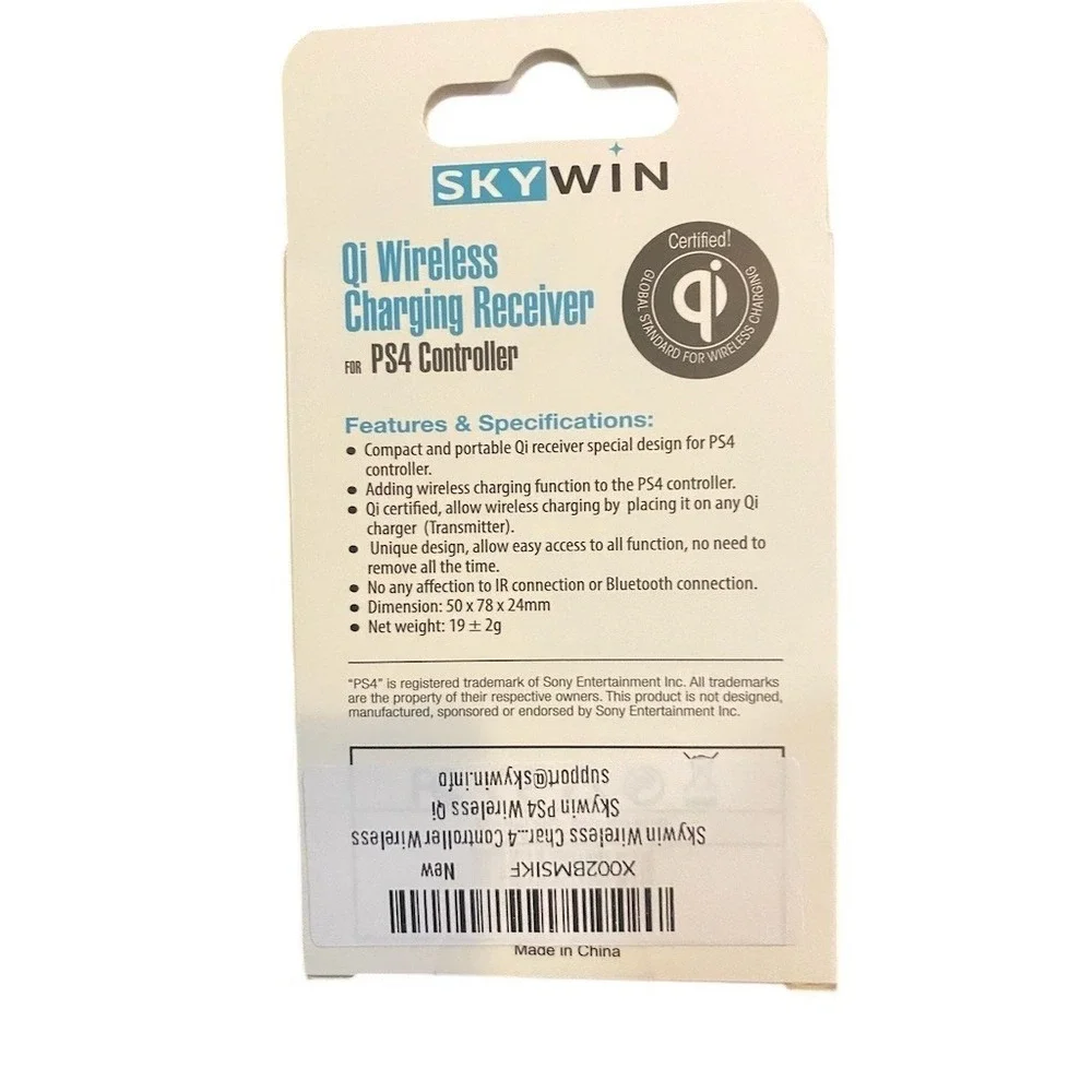 Skywin Qi Wireless Charging Receiver Adapter for Sony PS4 DualShock 4